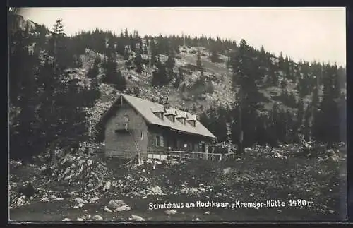 Foto-AK Kremser-Hütte, Schutzhaus am Hochkaar