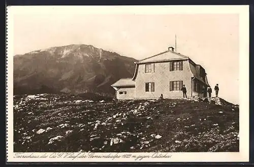 AK Terzerhaus, Berghütte auf der Gemeindealpe gegen Oetscher