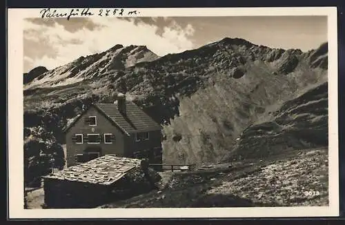 AK Salmhütte, Hütte mit der Pfortscharte