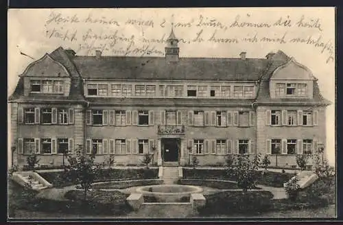 AK Donaueschingen /Baden, Max Egon-Krankenhaus mit Garten