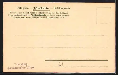 Lithographie Alt-Hamburg, Die alte Kaserne