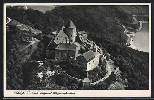 AK Waldeck / Hessen, Schloss Waldeck, Fliegeraufnahme