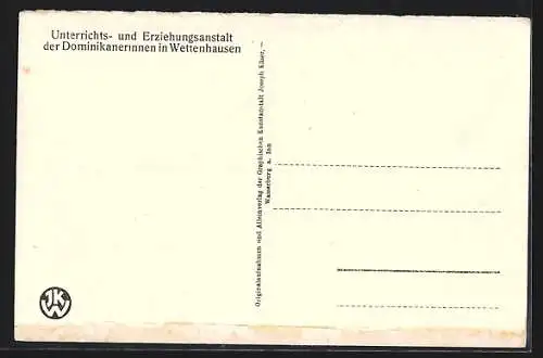 AK Wettenhausen, Unterrichts- und Erziehungsanstalt der Dominikanerinnen, Paramentenstickerei, Nähmaschine