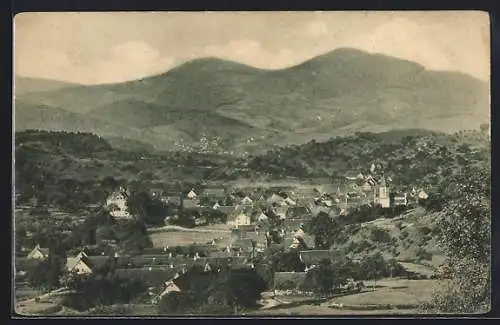 AK Loffenau, Teilansicht mit Bergen