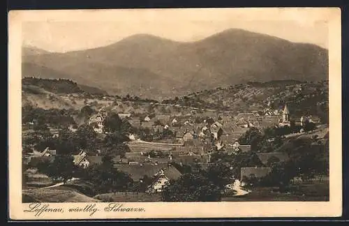 AK Loffenau /Württbg. Schwarzw., Teilansicht mit Bergen