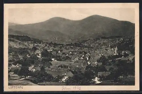 AK Loffenau, Ortsansicht mit Bergen