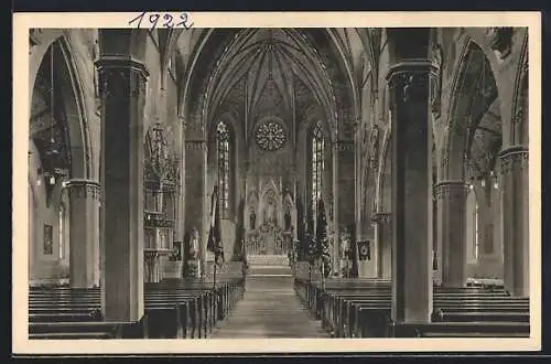 AK Weisenbach /Murgtal, Katholische Pfarrkirche, Innenansicht