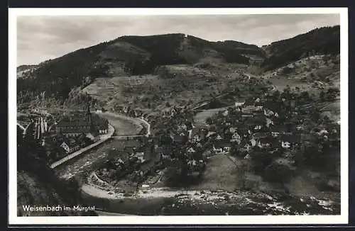 AK Weisenbach im Murgtal, Teilansicht mit Kirche