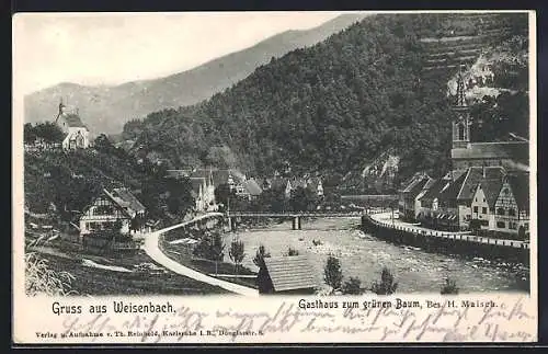 AK Weisenbach, Gasthaus zum grünen Baum
