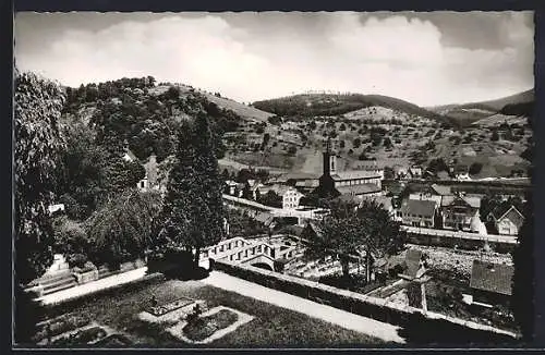 AK Weisenbach im Murgtal, Ortspartie mit Kirche