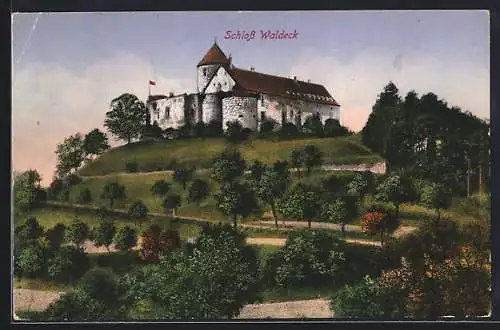 AK Waldeck / Hessen, Partie am Schloss