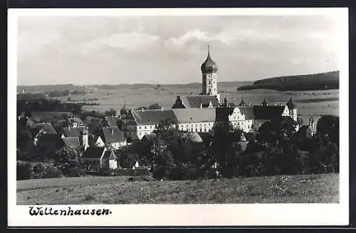 AK Wettenhausen, Teilansicht mit Kloster
