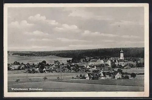 AK Wettenhausen /Schwaben, Ortsansicht mit Umgebung