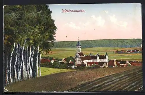 AK Wettenhausen, Ortsansicht mit Kirche
