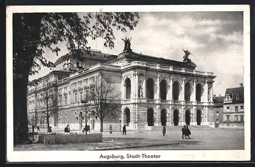 AK Augsburg, am Stadt-Theater