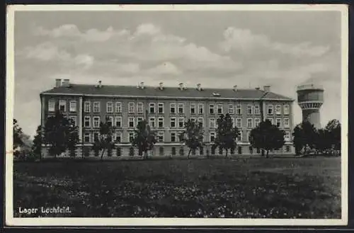 AK Lechfeld, Lager, Gebäude und Wasserturm