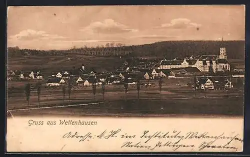 AK Wettenhausen, Ortsansicht mit Umgebung