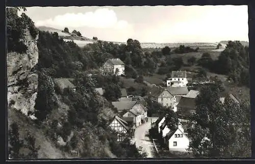 AK Ober-Werbe, Teilansicht mit Gasthaus Klosterschänke