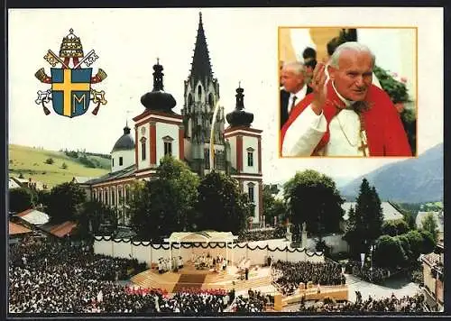 AK Maria Zell, Papst Johannes Paul II. zu Besuch 1983