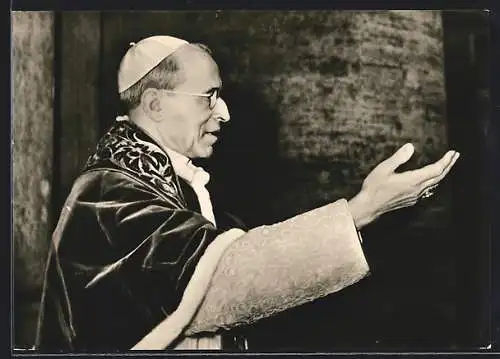 AK Papst Pius XII. mit Pileolus