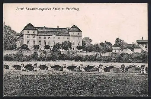 AK Postelberg, Fürstl. Schwarzenbergisches Schloss