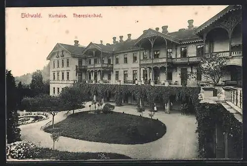 AK Eichwald, Blick auf das Kurhaus Theresienbad