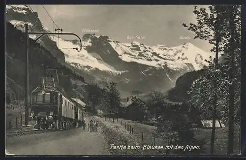 AK Bern-Lötschberg-Simplon-Bahn beim Blausee