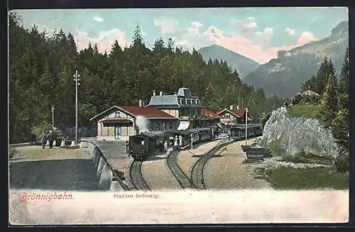 AK Brünnigbahn, Bergbahn-Station Brünnig