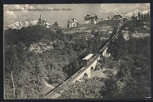 AK Innsbruck, Hungerburgbahn, obere Strecke, Bergbahn