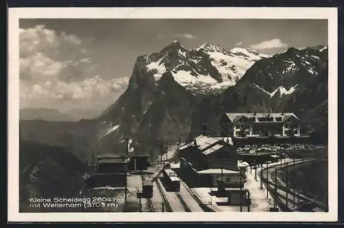 AK Kleine Scheidegg, Ortsansicht mit Wetterhorn