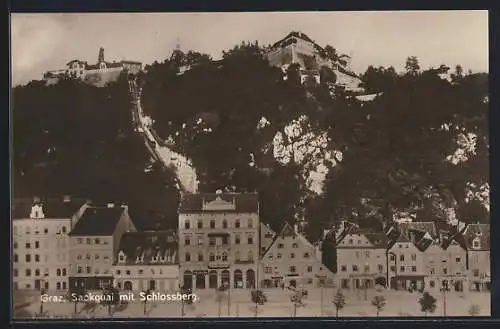 AK Graz, Sackquai mit Schlossberg