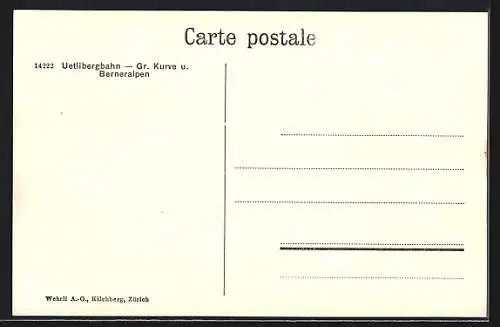 AK Uetlibergbahn, Gr. Kurve u. Berneralpen
