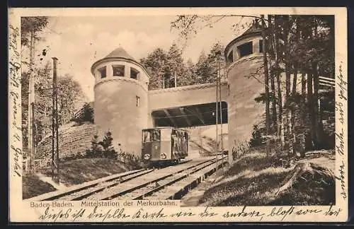 AK Baden-Baden, Mittelstation der Merkurbahn