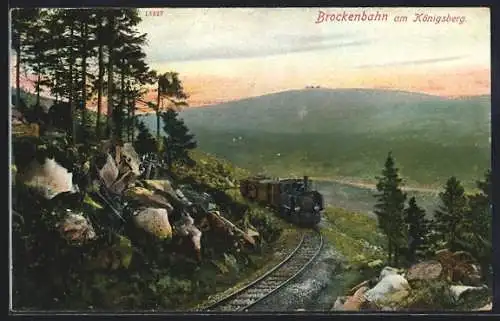 AK Brockenbahn am Königsberg, Eisenbahn