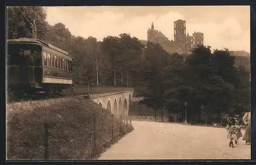 AK Laon, Mont de Vaux, Strassenbahn