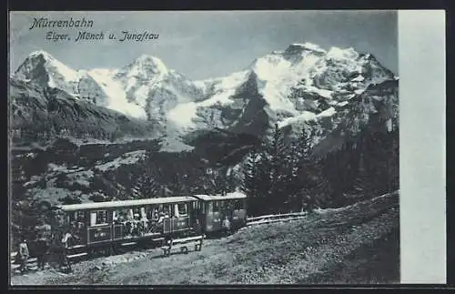 AK Mürrenbahn, Eiger, Mönch und Jungfrau