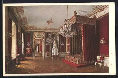 AK Wiener ehemalige Hofburg, Schlafzimmer der Kaiserin Maria Theresia