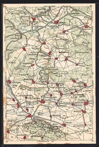 AK Kelbra, Landkarte der Region nördlich der Ortschaft