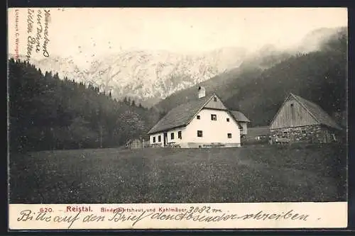 AK Schwarzau im Gebirge, Binderwirtshaus im Reistal und Kahlmäuer