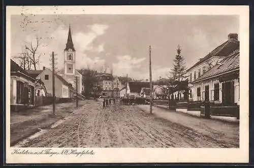 AK Karlstein a. d. Thaya, Blick über den Hauptplatz