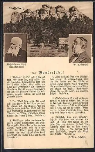 AK Staffelberg, Wanderfahrt Gedicht von J. B. v. Scheffel