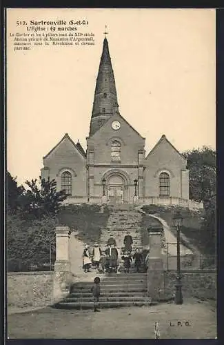 AK Sartrouville, L`église et ses 69 marches historiques