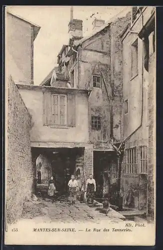 AK Mantes-sur-Seine, La Rue des Tanneries