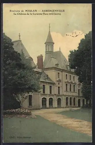 AK Aubergenville, Le Château de la Garenne, face intérieure