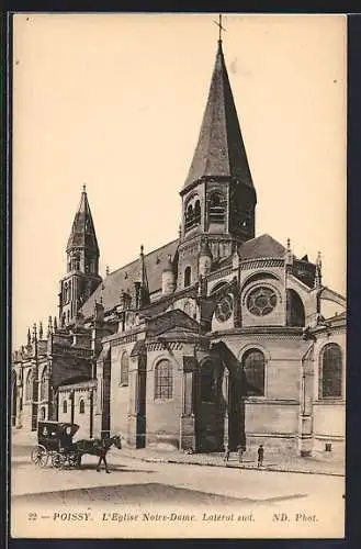 AK Poissy, L`Église Notre-Dame, vue du côté sud