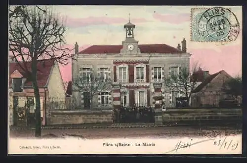 AK Flins-sur-Seine, La Mairie