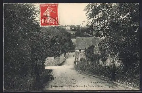 AK Jumeauville, La Cavée, Route d`Hargeville