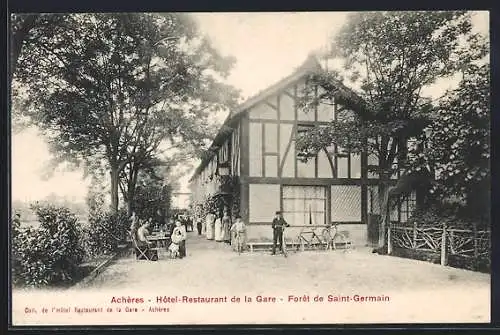 AK Achères, Hôtel-Restaurant de la Gare, Forêt de Saint-Germain