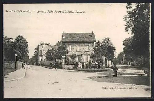 AK Achères, Avenues Félix Faure et Maurice Berteaux