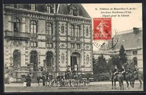 AK Bonnelles, Château et départ pour la chasse des Duchesses d`Uzès